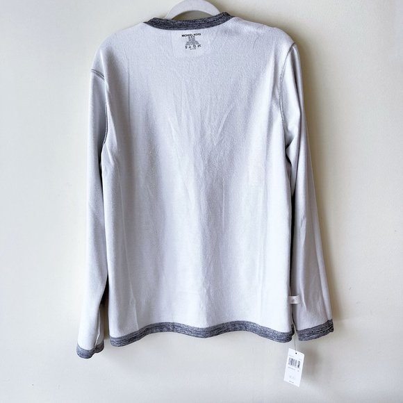 NEW! Michael Kors Double LOGO Grey Pull Over Sweatshirt Top- Size M - Picture 9 of 14